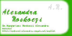 alexandra moskoczi business card